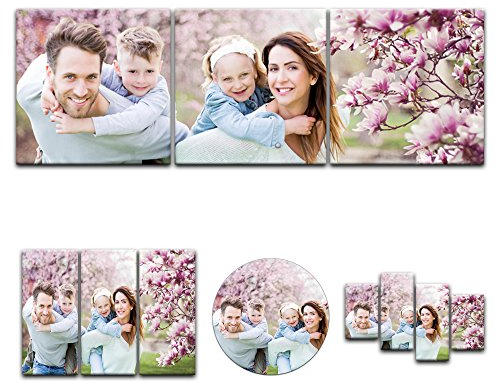 Leinwandbild - mit Ihrem Wunschmotiv - Panorama-Format - 90x30 cm / 30x90 cm 3 teilig - Mein Foto auf Leinwand - SOFORT VORSCHAU - Eigenes Bild - Dein Wunschmotiv aufgespannt auf Bilderrahmen