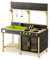 EXIT Toys Yummy 200 Wooden Mud Kitchen - With Working Faucet - With Oven and Kitchen Utensils - Removable Sink - Wooden Play Kitchen for Children - 100% FSC Wood - 55x102x115cm - Natural