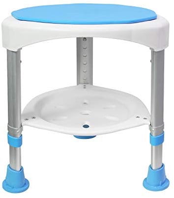 UISEBRT Taburete para Ducha Taburete para baño Ajustable en Altura 360 ° Giratorio 200kg - Silla para Ducha Auxiliar para Ducha Asiento para Ducha Asiento para baño