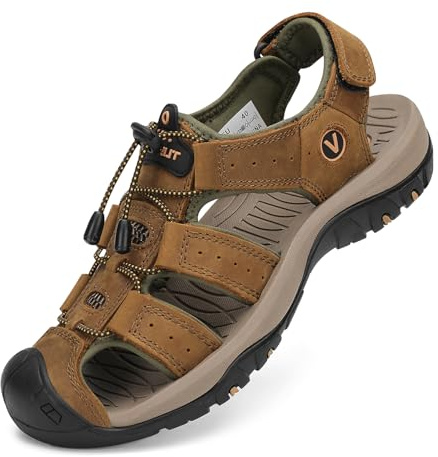 FLARUT Sandales Homme Pour Randonnée Fermé De Marche Chaussures(Marr Cl,46)