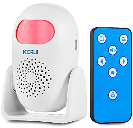 KERUI M120 Sensor Movimiento con Alarma y Sonido, Timbre de Alarma Puerta Detector Infrarrojo de Portátil con Sistema de Alarma Antirrobo Inalmbrico Hogar para Puerta/Entrada de La Puerta/Casa/Tienda