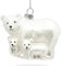 SIKORA BS465 Eisbär Familie Christbaumschmuck Glas Figur Weihnachtsbaum Anhänger