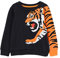 CM-Kid Sweatshirts Jungen Baumwolle Pullover Kinder Langarm Frühling Herbst Winter Warm Tops 5 6 Jahre Tiger Schwarz Gr.116