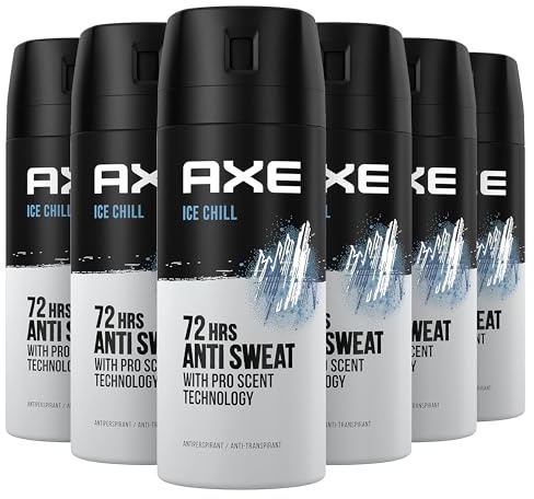 Axe Ice Chill Deodorant Spray Antitranspirant für Herren, 150 ml, 6 Stück