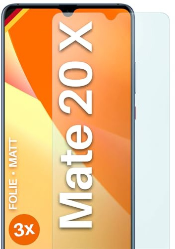 moex FlexProtect matte Schutzfolie für Huawei Mate 20 X Displayschutz Folie matt gegen Reflexionen, Anti Reflex Handyfolie mit Sonnenschutz, Kompatibel mit jeder Handyhülle, 3 Stück