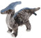 Dinosaurier-Plüschtier, 40,6 cm, Parasaurolophus-Stofftier-Überwurf, Plüschkissen, weich, grau, flauschig, Freund, Umarmungskissen – Geschenk für jedes Alter und jeden Anlass