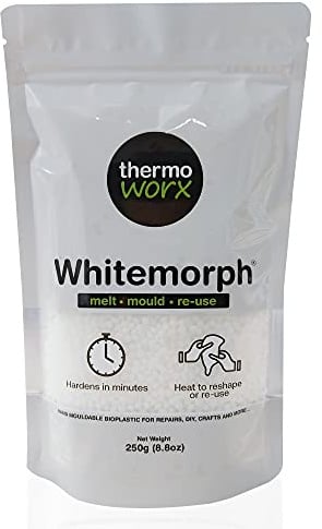 Thermoworx Whitemorph 250g. Hand mouldable bioplastic. Melt, Mould and Reuse.…