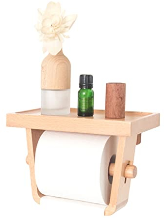 QINGGANGLING999 Porte Essuie Tout Porte-Papier hygiénique Porte-Papier Toilette Salle de Bain Ménage Toilette Toilette boîte Tube en Bois Simple Kitchen de Toilette Distributeur Capsule