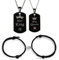 Cupimatch 4PCS King Queen Dog Tag Halskette Magnetische Paare Armband Gegenseitige Anziehung Magnet Armbänder Geschenk für Herren Damen
