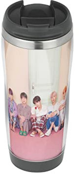 mugmart BTS Korean Pop Group - Reisebecher, Thermo-Isolierbecher für heiße und kalte Getränke