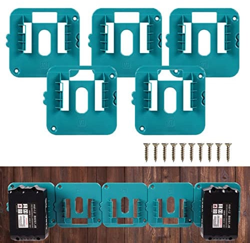 5 Pack Makita 18V Battery Mounts Dock Holder - Fit BL1860, BL1850, BL1840, BL1830 with 10 Screws