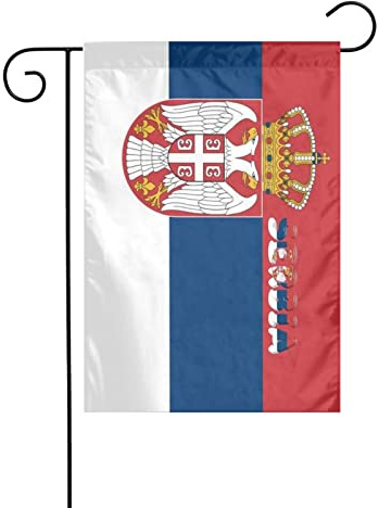 Serbische vertikale Flagge Gartenflagge doppelseitig Willkommensflaggen tion Yard Flag Outdoor Party tion Banner 30,5 x 45,7 cm