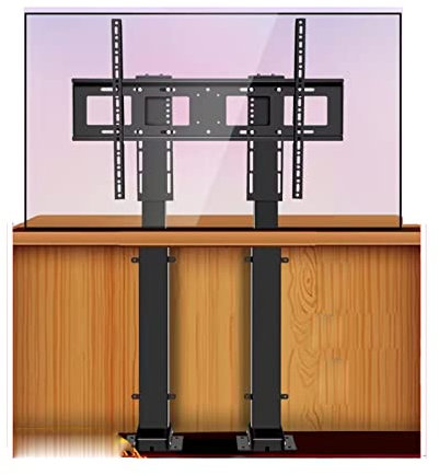 Elektrischer TV Hebeständer – TV Hebemechanismus mit Fernbedienung, Konferenzraum Podium, universeller TV-Bodenständer, doppelter motorischer Lift, 120cm Hub
