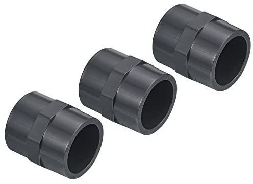 PATIKIL G3/4 Femelle Filetage Tuyau Raccord, 3 Lot UPVC 3/4 Pouce Douille Droite Tuyau Flexible Connecteur Adaptateur pour Eau Tuyaux, Gris