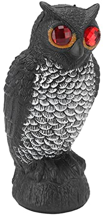 Vogelscheuche in Form einer Eule Schädlingsbekämpfung Eule Vogelschreck Garten Kunststoff Rotäugige Eulen (Cartoon flockige kleine Eule)