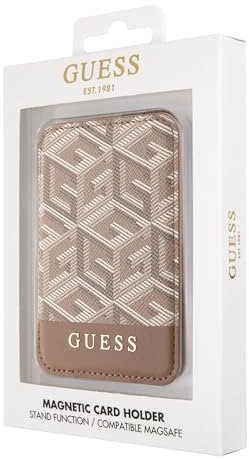 Guess CG Mobile Portefeuille avec Support pour Carte Motif Rayures Marron