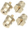 A ABSOPRO M6 Battery Terminal Connector Post Adapter Brass Tone (Set of 4)