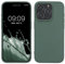 kalibri Carcasa Compatible con Apple iPhone 15 Pro - Funda de TPU y Trigo Natural ecológico - Verde Bosque