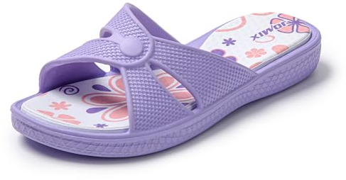 JOMIX Claquettes Femme été Tongs Femme Sandales Femme en Caoutchouc pour Maisons Douche Piscine Plage (Violet, 36)