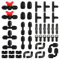 VooGenzek 45 Pezzi Kit di Raccordi per Irrigazione per Tubi per Tubo 16 mm, Irrigazione Connettori, con Valvole di Commutazione, Tee, Gomiti, Diritti, Tappi Terminali, Nero
