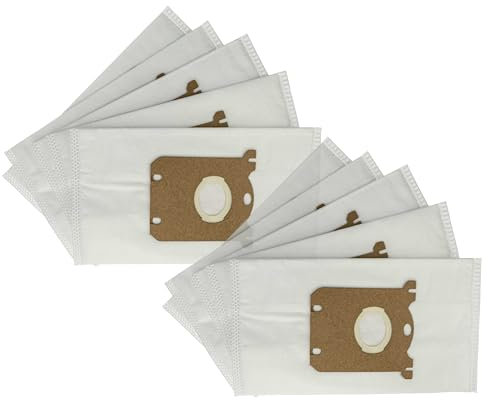 vhbw 10x bolsa compatible con Electrolux Ergospace ZEG301, ZEG300 aspiradora - vellón micro/cartón, 29 cm x 16 cm blanco