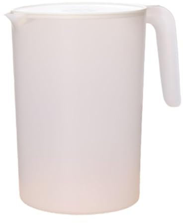 2L Water Pitcher - PP Fridge Jug with Lid | Cocktail Container with Pour Spout and Handle Transparent | Fridge Jug with Lid Water Milk Juices Drinks Kitchen Home Door Picnic Jugs Pitcher