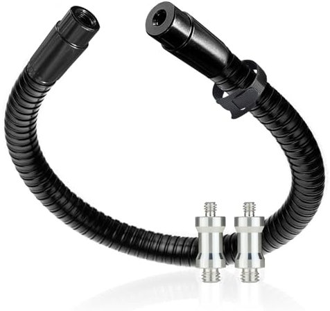 Heavy-Duty 24 Flexible Gooseneck Arm Extension Tube Bar Rod Kit Flex Mount with 1/4 & 3/8 Threads for Mobile Phones Cameras Mic Lighting and More Fits Most Stands Tripods Rigs Grips and Clamps