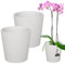 KOTARBAU® 2er Set Blumentopf Weiß Keramik glasiert ⌀ 9,5 cm Höhe: 11 cm Orchideentopf Keramik Blumentöpfe Keramik Blumentopf Keramik Pflanztopf Blumentopf modern Blumentöpfe Zimmerpflanzen