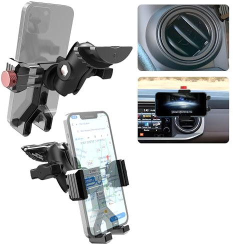 Aluminium-Handyhalterung für Toyota Tacoma Jeep (2016–2023), Armaturenbrett-Handyhalterung mit 360° drehbarem Kugelkopf-Adapter, kompatibel mit iPhone, Android und Smartphone, Handyhalterung auf der