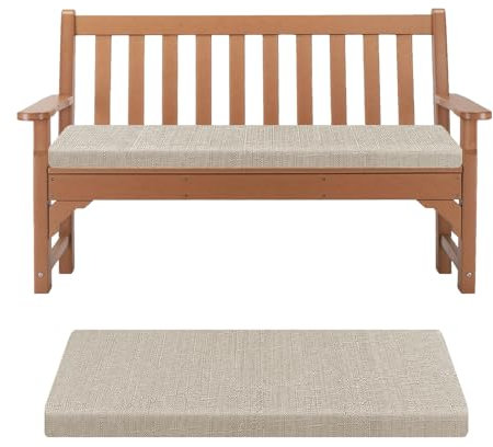 Kimgull Bankauflage Sitzkissen Bank Auflage Ersatzpolster Schwamm Bankkissen Mit Reißverschluss Abnehmbarem Schlippabsicher Stuhlkissen Für Schaukeln Fensterbank (120X40X5CM Taupe)