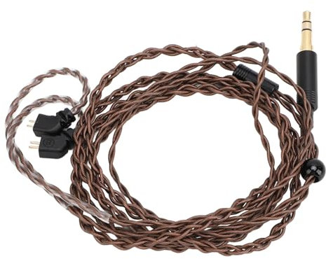 2 Pin 0.78mm Silver Copper Earphone Replacement Cable with Mic, 1.2m 3.5mm Plug Cable for ZSN Pro, ZS10 Pro, Etc, for TFZ, QDC, KBEAR, TRN, CCZ, and More