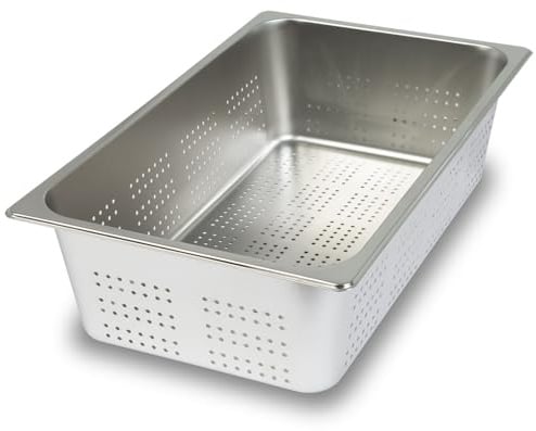 VERTES Contenitore GN 1/1 Gastro Norm Gastronorm (acciaio inox, profondità 150 mm, forato, resistente ai graffi, intervallo di temperatura da -40° a +300°C, per uso a Bain Marie e multiuso)