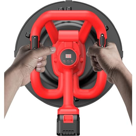 9 Adjustable Speed Electric Concrete Trowel - Wall Smoothing Polishing Machine for Plaster Mortar Cement Putty, Handheld Automatic Mixing and Plastering