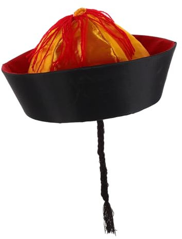 TOYANDONA Chinesischer Historischer Hut Aus Der Qing-dynastie Pferdeschwanzkappe Für Kostüme Und Rollenspiele