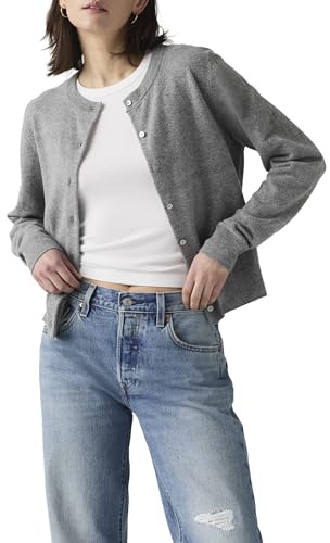 Levi's Women's Tara Super Soft Crewneck Cardi Cardigan Sweater (Pack of 1)