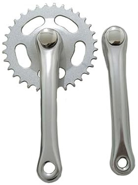 MUSISALY 38 Zähne Aluminium Kurbelgarnitur Fahrrad Kurbelsatz 170mm (Silber) Mountainbike Zahnplatte Für Singlespeed Installieren Langlebiges Material Kompatibel Mit