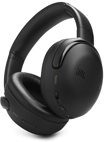 JBL Tour One M3 Wireless Over-Ear Bluetooth Headphones with True Adaptive Noise-Cancelling, 70 Hours of Playtime, Comfortable Fit, Spatial 360 Sound with Head Tracking, USB-C Compatible, Black