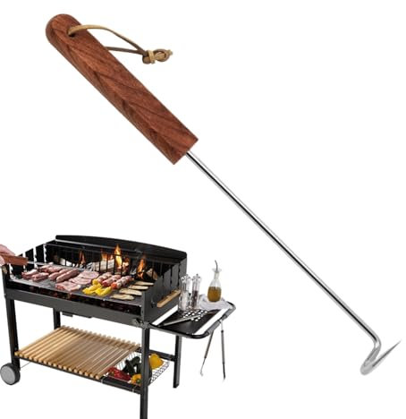 Sghtil Food Twister con manico in legno, accessorio per barbecue per interni ed esterni