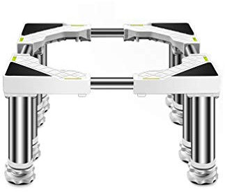 Supporto Universale Regolabile Supporto per lavatrice e frigorifero con base regolabile mobile, supporto per lavatrice e asciugatrice con ripiano alto, lunghezza/larghezza 45-65 cm, staffa p