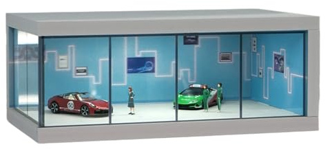 Clear Car Model Display Clear - Realistic Parking Case, Stacking Vehicle Toy Organizer | Glue Light Enhancement Feature