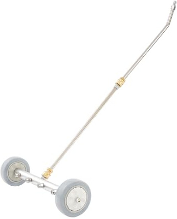 Auto Hochdruck Unterbodenreiniger, Wasserbesen für Hochdruckreiniger, Unterboden Auto Hochdruckreiniger, Fahrwerksreiniger mit 4 Düsen 2 Verlängerungsstab, 4000 PSI (Grau)