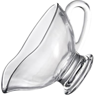 TOBBOMEY Glass Sauce Boat 210ml Glass Seasoning Cup Milk Jug Coffee Creamer Kitchen Sauce Container for Dining and Cooking