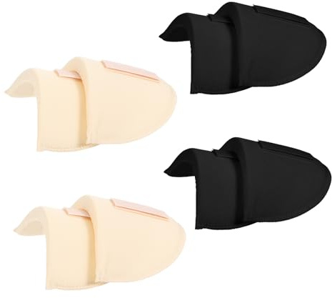 4 Paar Schulterpolster für Damenbekleidung, eingesetzte Schulterpolster mit rutschfestem Design, wiederverwendbares, weiches Schwammpolster für Herren-/Damen-Blazer, Anzüge, Jacken (schwarz und