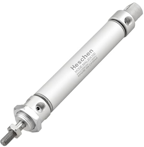 Heschen Pneumatic Slim Air Cylinder, MAL 20-100, PT1/8'' Port, 20mm Bore, 100mm Stroke, Double Acting