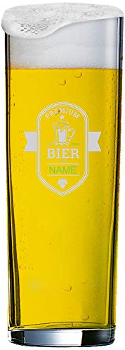 Anbobo Kölschglas 0,2 l mit individueller Namensgravur Premium Bier von Name seit XXXX