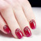 Jovono Faux ongles pailletés à clipser en acrylique pour femme et fille Rouge (sans colle)