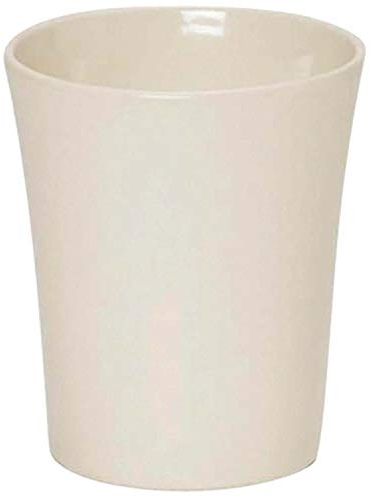 Annastore Orchideen Übertopf Ella aus Keramik Ø 13 cm - H 15,5 cm Blumenübertopf Orchideentopf Keramiktöpfe Farbe Creme/Glanz - konisch