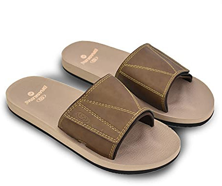 BRASILERAS Tongs Homme Antidérapantes Confortables Chaussures de Plage/Piscine/urbaines Brun 43 EU