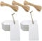 G2PLUS 300g/m² Kraftpapier Etiketten Tags 5CM *10CM Geschenkanhänger Anhänger Etiketten mit Schnur
