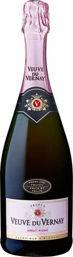 Brut Rosé von Veuve du Vernay (1x0,75l), trockener Schaumwein aus dem Burgund